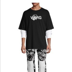 OFF WHITE LONG SLEEVED T-SHIRT OVERSIZED SIZE SMALL Run big NEW